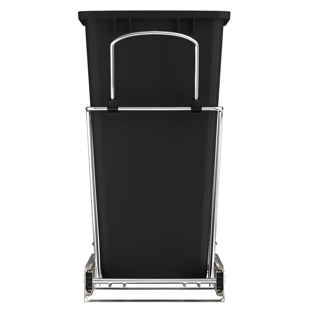 Rev-A-Shelf Pullout Trash Can 35 qt. for Kitchen Cabinets, Black, RV-12KD-18C S