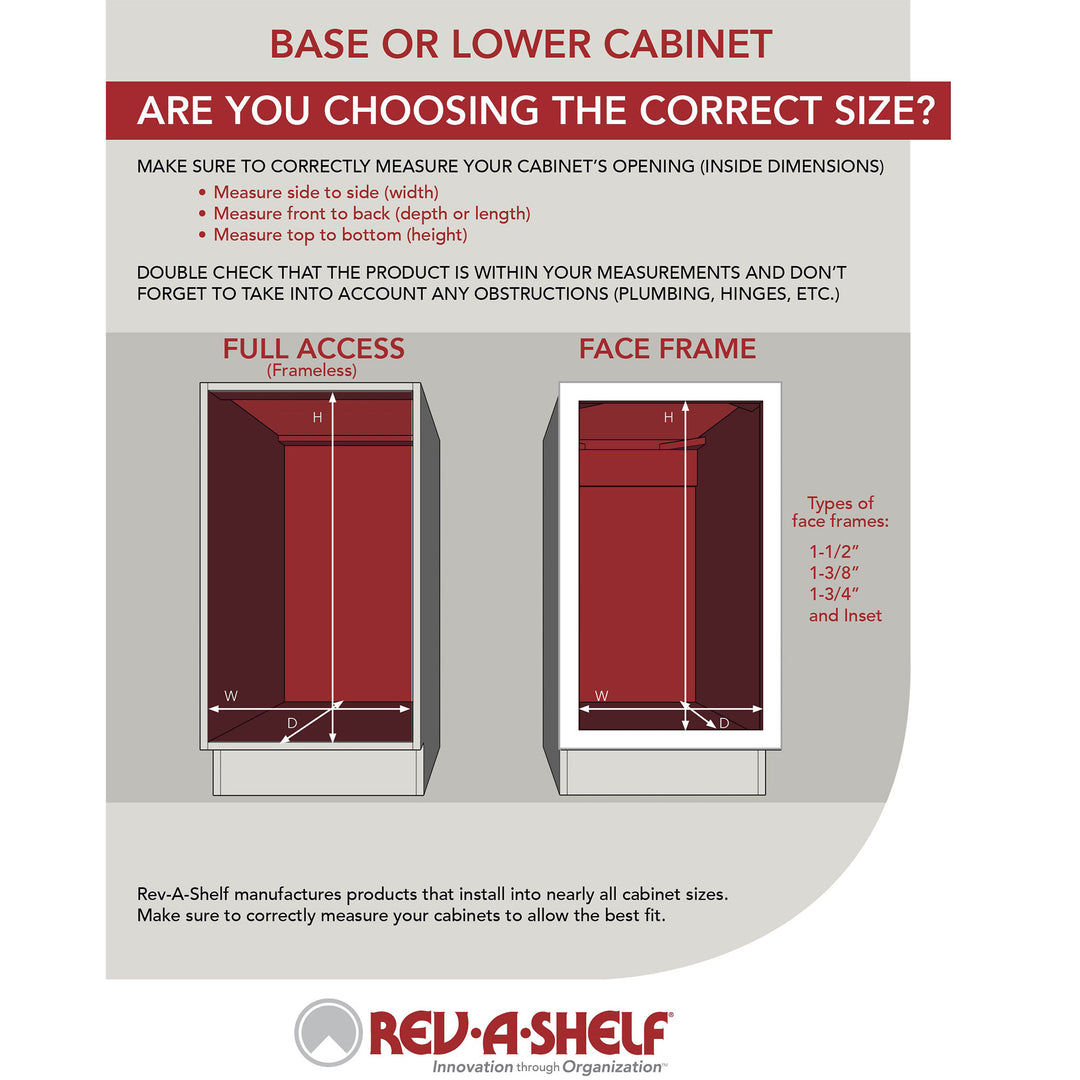 Rev-A-Shelf 596-10CR-52 Chrome U-Shaped Bakeware Cabinet Organizer (2 Pack)