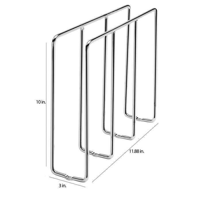 Rev-A-Shelf 596-10CR-52 Chrome U-Shaped Bakeware Cabinet Organizer (2 Pack)