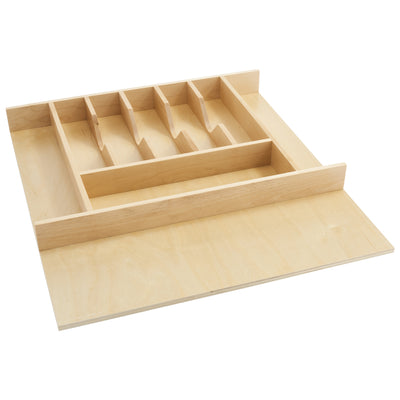 Rev-A-Shelf 9 Cutlery Compartment Tray Cabinet Insert Short, Natural, 4WCT-3SH