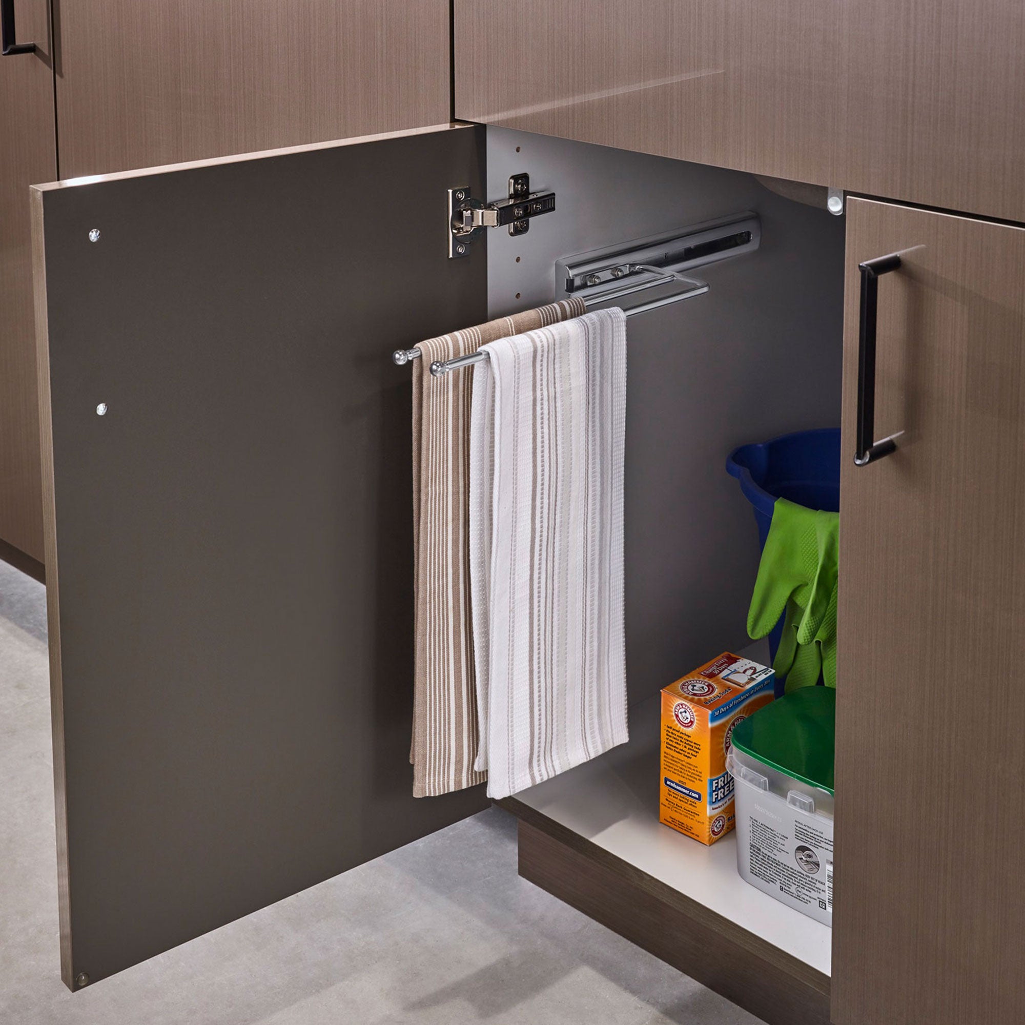 Rev-A-Shelf 563-51-C Under Cabinet Kitchen Pull-Out Towel Bar, Chrome (Open Box)