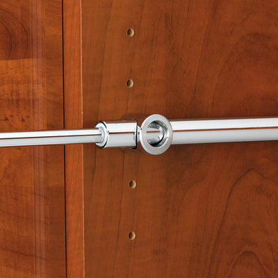 Rev-A-Shelf 12" Extendable Metal Designer Closet Valet Rod, Chrome, CVR-12-CR