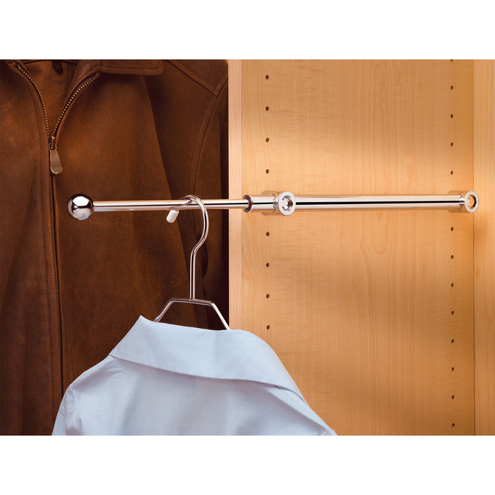 Rev-A-Shelf 12" Extendable Metal Closet Valet Rod, Chrome, CVR-12-CR (2 Pack)