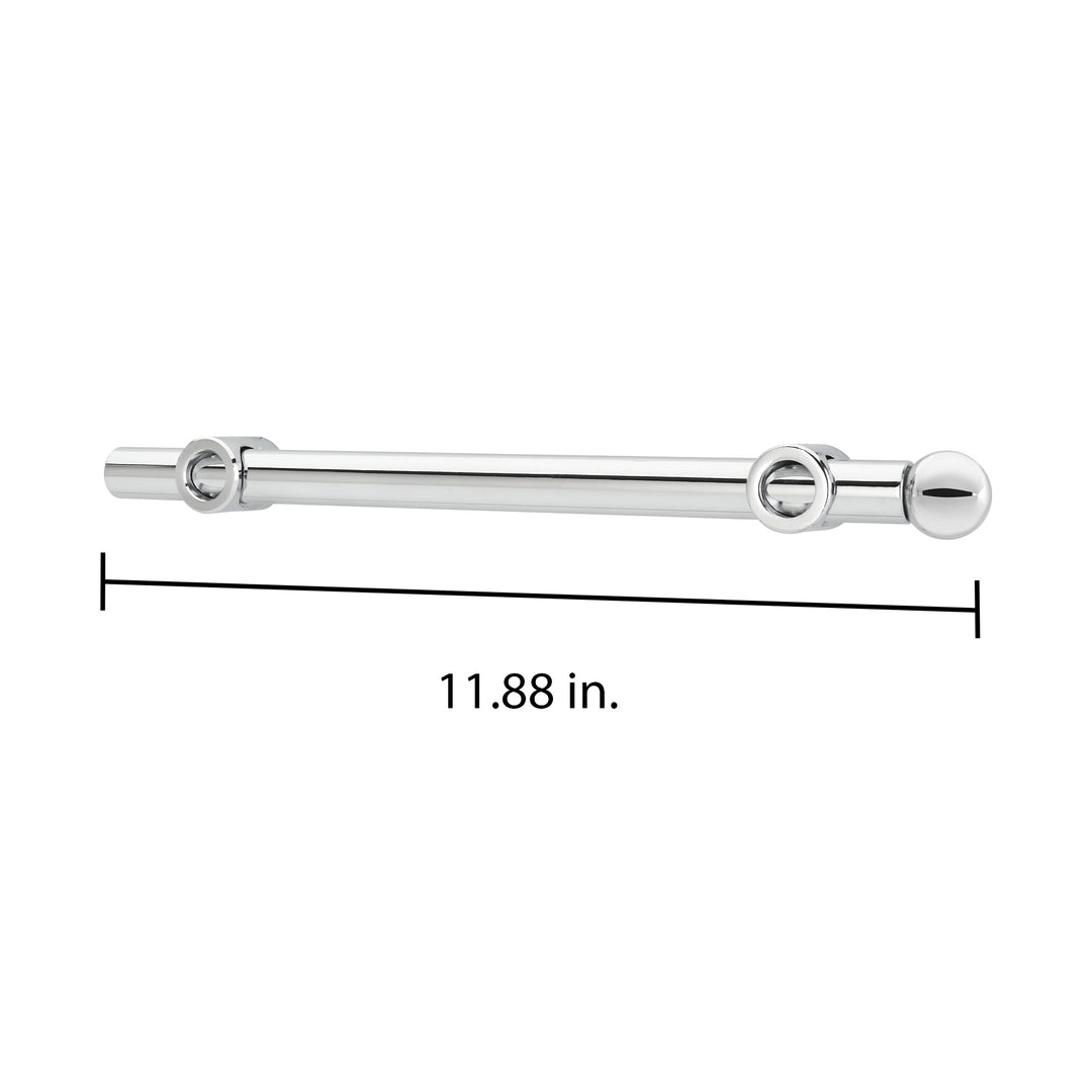 Rev-A-Shelf 12" Extendable Metal Designer Closet Valet Rod, Chrome, CVR-12-CR
