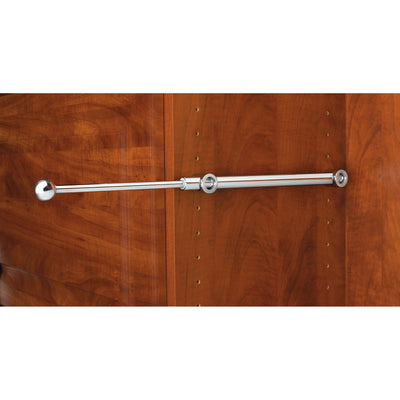 Rev-A-Shelf 12" Extendable Metal Designer Closet Valet Rod, Chrome, CVR-12-CR