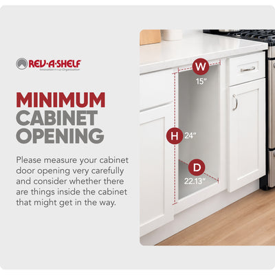 Rev-A-Shelf 53WC Double 50-Qt Pullout Soft Close Waste Containers (Open Box)