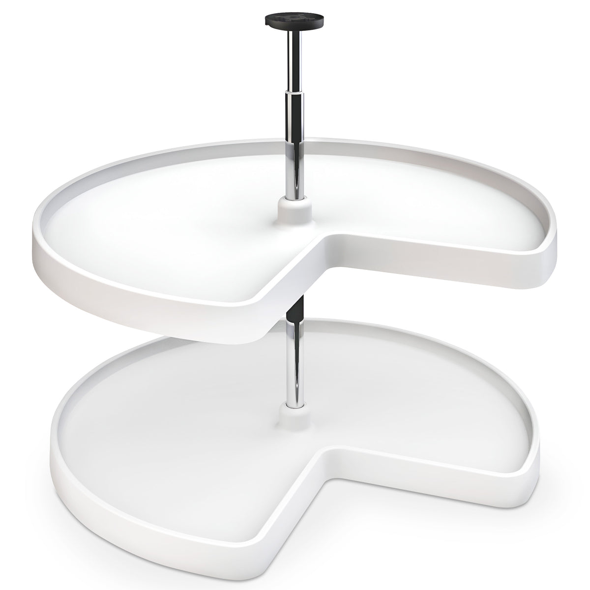 Rev-A-Shelf 3472-28-11-52 28" White Polymer Kidney 2-Shelf Lazy Susan (Open Box)