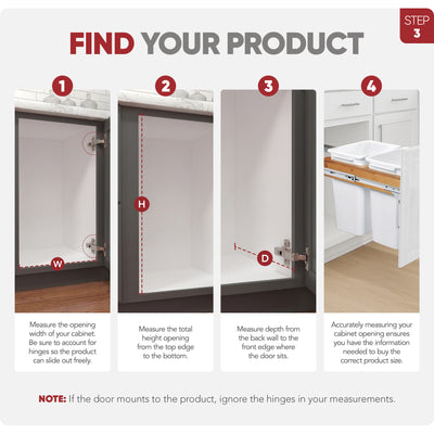 Rev-A-Shelf 4WCTM-18DM2-25 35-Qt Double Trash Container Bin (Open Box)(2 Pack)