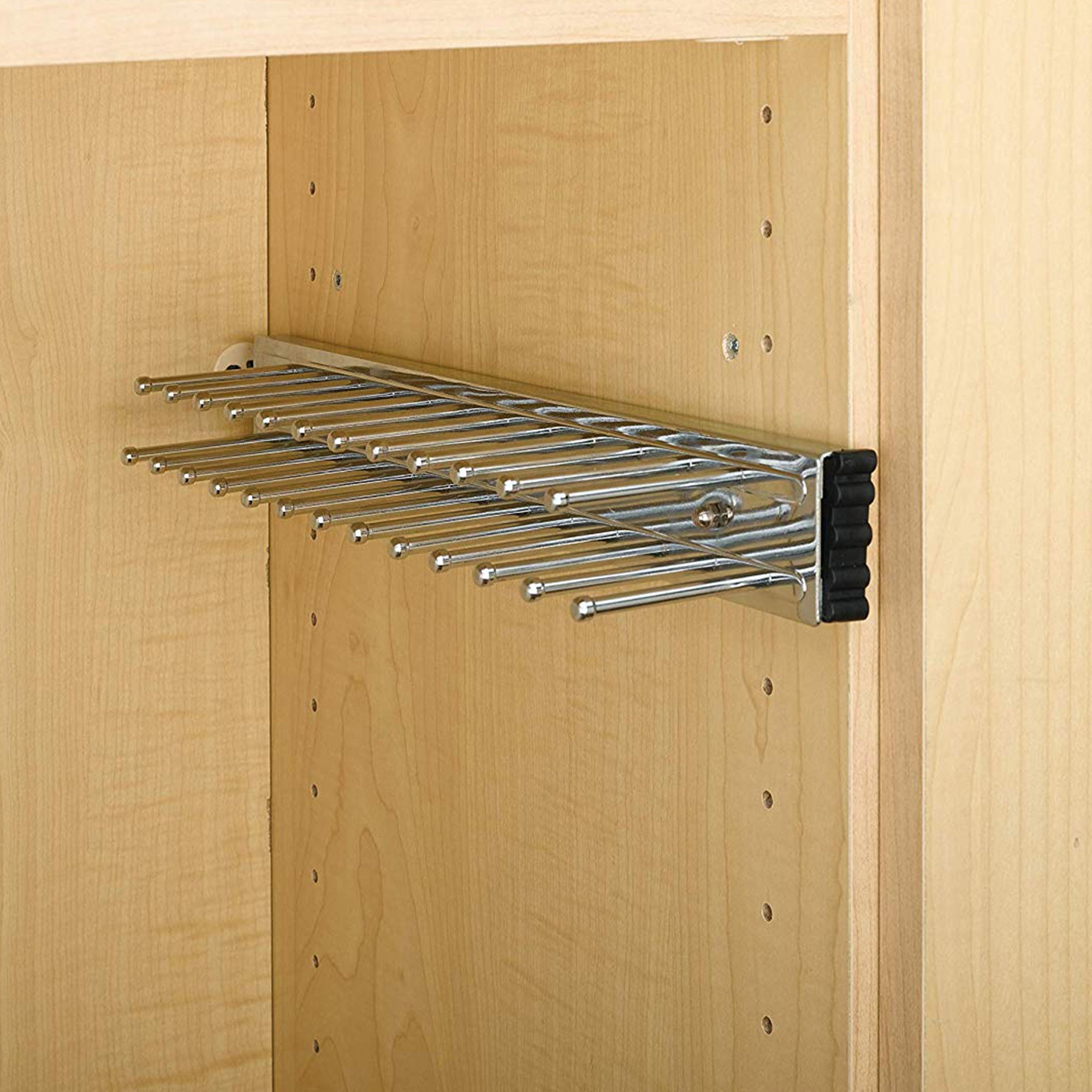 Rev-A-Shelf TRC-12CR 12-Inch Side Mount Extending Tie Rack, Chrome (Used)