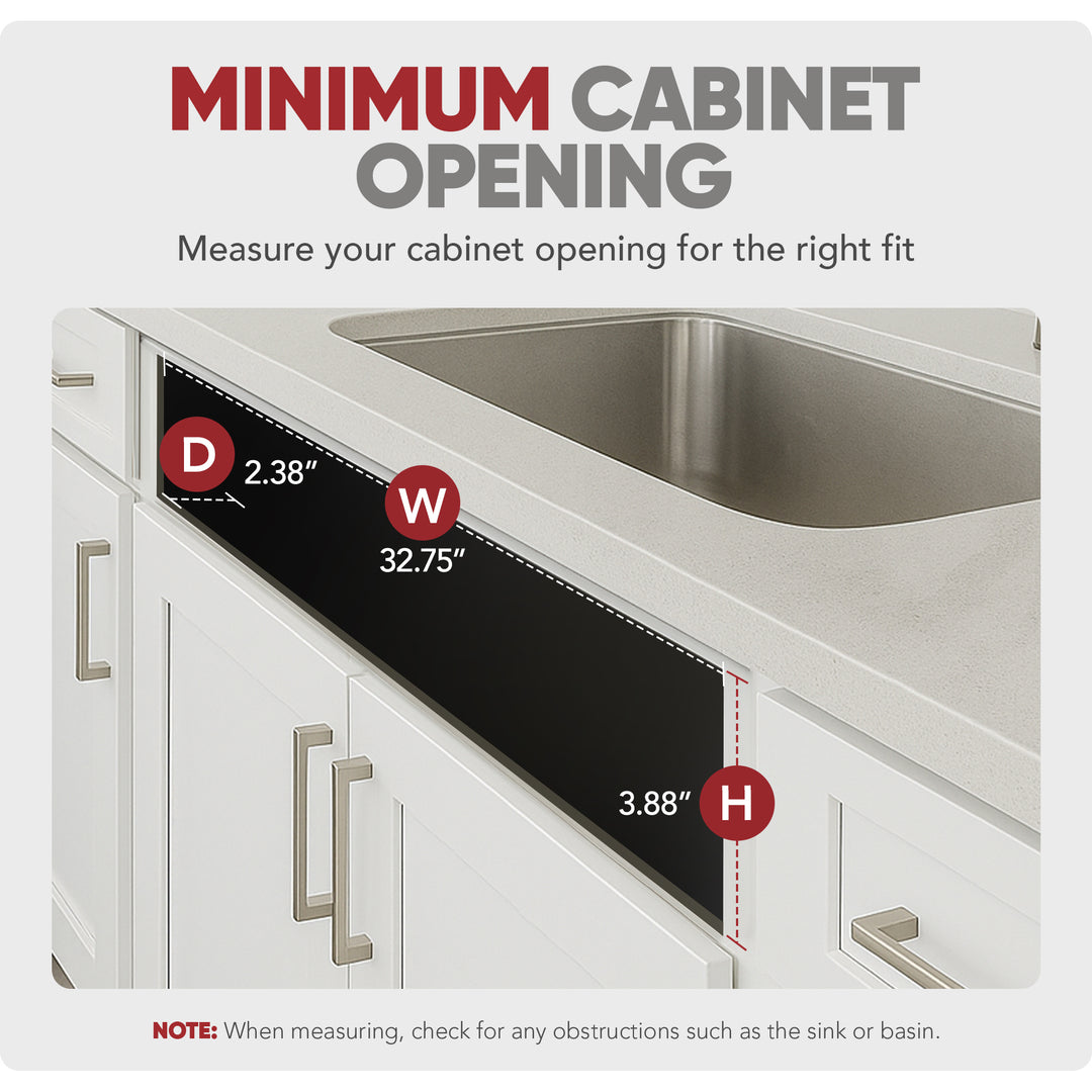 Rev-A-Shelf 30'' Kitchen Tip-Out Tray Polymer, Plastic, White, LD-6591-30-11-1