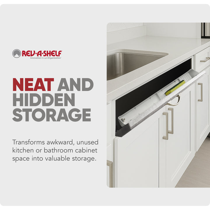 Rev-A-Shelf 30'' Kitchen Tip-Out Tray Polymer, Plastic, White, LD-6591-30-11-1