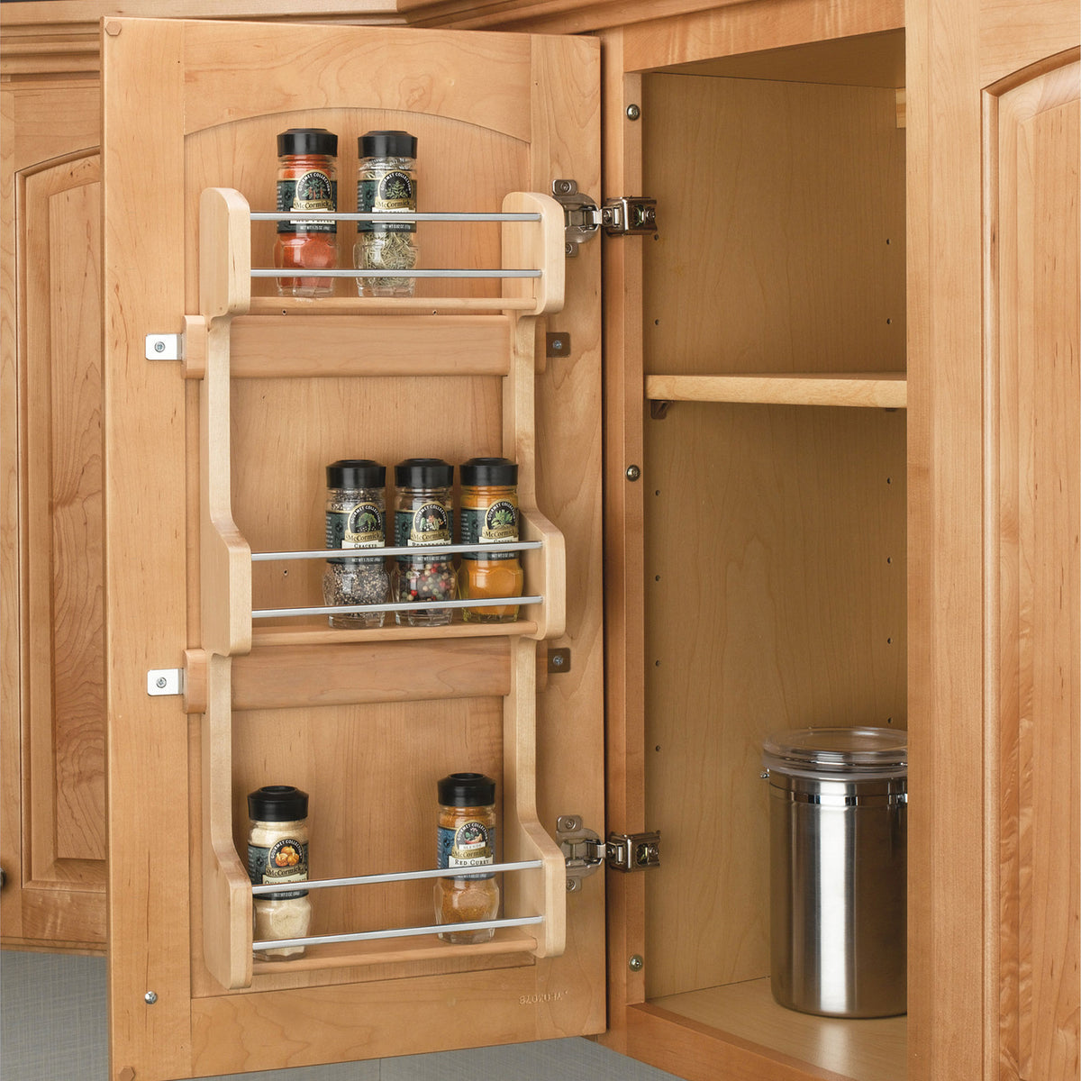 Rev-A-Shelf 4SR-15 15" Cabinet Door Mounted  3-Shelf Storage Spice Rack (Used)