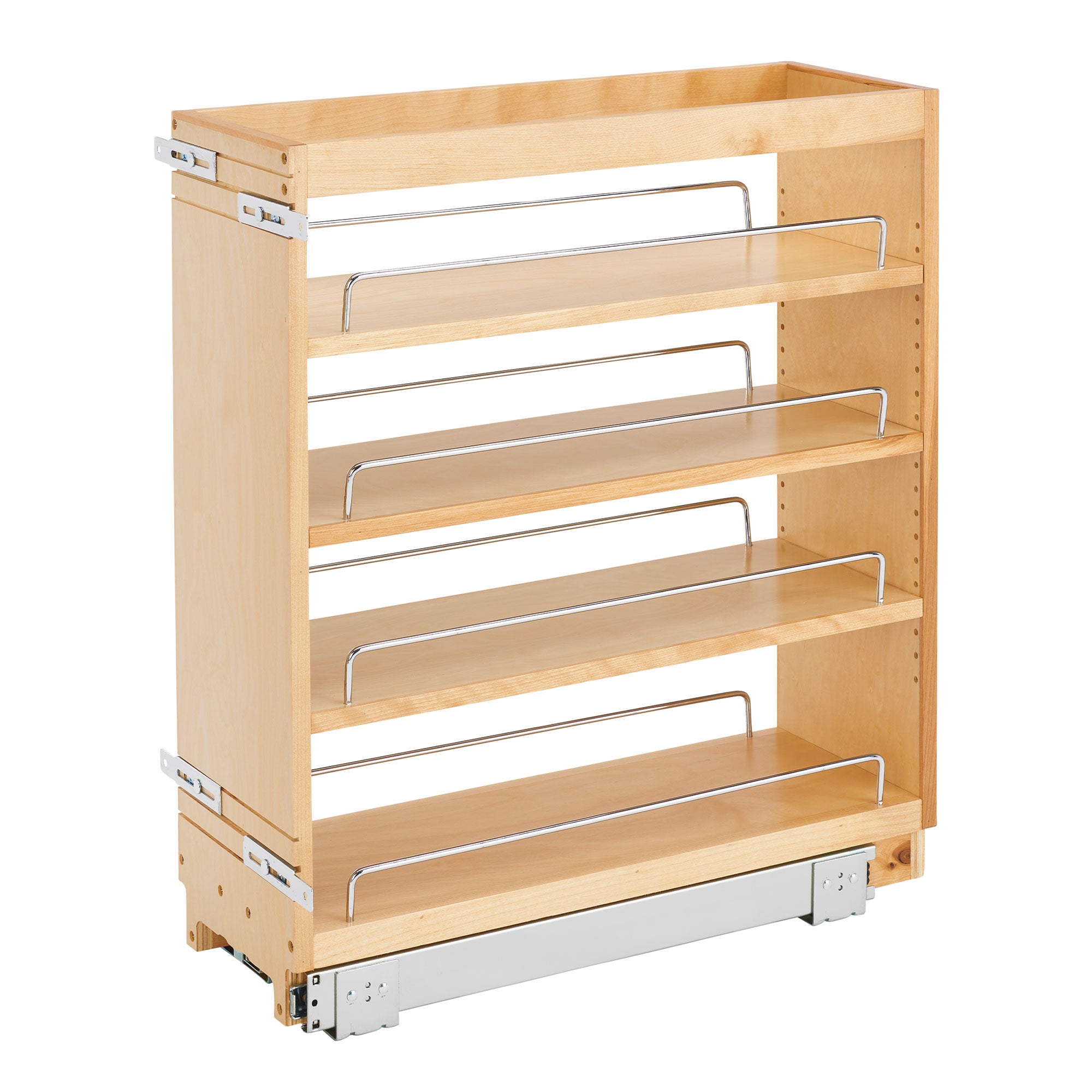 Rev-A-Shelf 448-BC-8C Base Cabinet Pullout Organizer w/ Wood Adjustable Shelves (Damaged)