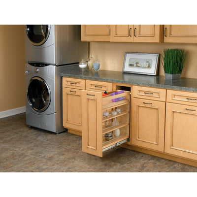 Rev-A-Shelf 448-BC-8C Base Cabinet Pullout Organizer w/ Wood Adjustable Shelves (Damaged)