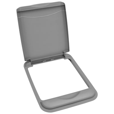 Rev-A-Shelf RV-50-LID-17-1 50 Quart Polymer Trash Can Replacement Lid, Silver (Open Box)