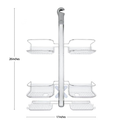OXO Stainless Steel Shower Caddy w/ Hose Keeper Handheld Shower Head (For Parts)