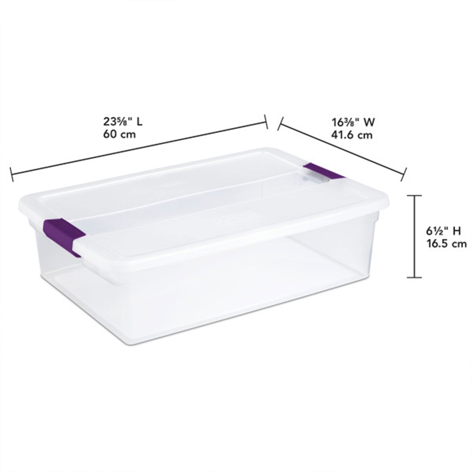 Sterilite 32 Quart Clear View Storage Container Tote w/ Latching Lid, 24 Pack - VMInnovations