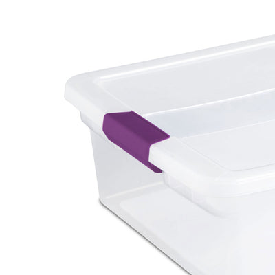 Sterilite 32 Quart Clear View Storage Container Tote w/ Latching Lid, 24 Pack - VMInnovations