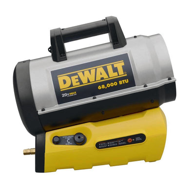 DeWalt 68,000 BTU Portable Jobsite Cordless Forced Air Propane Heater (Open Box) - VMInnovations