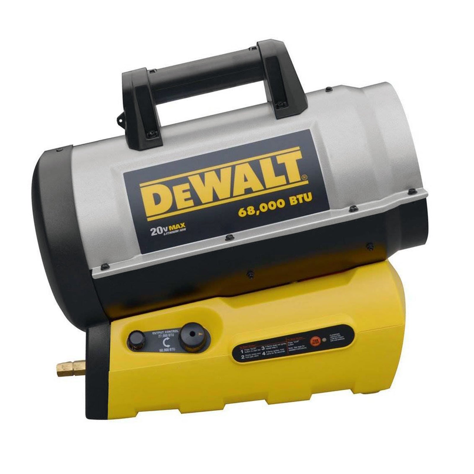 DeWalt 68,000 BTU Portable Jobsite Cordless Forced Air Propane Heater (Open Box) - VMInnovations
