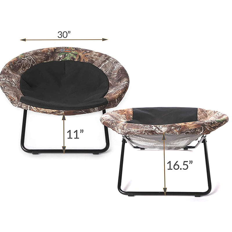 K&H Pet Products Large Pet Elevated Cozy Cot Dish Chair Dog Bed, Realtree Edge