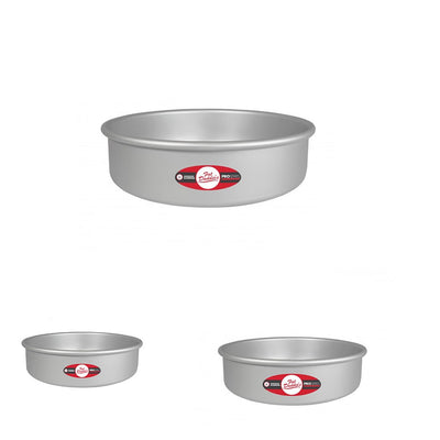 Fat Daddio's Anodized Aluminum Round Cake Pan with Solid Bottom (3 Sizes)