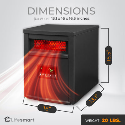 LifeSmart LifePro 8Element 1500W Electric Infrared Quartz SpaceHeater(For Parts) - VMInnovations