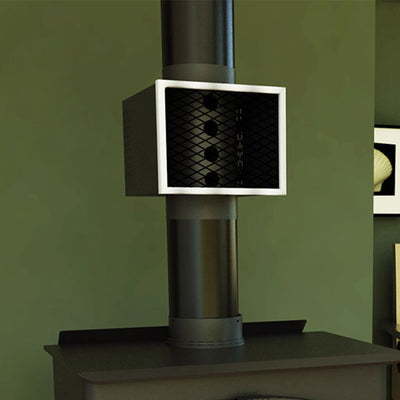 US Stove Company 6 In Heat Reclaimer Wood or Coal Stove Furnace, Black(Open Box) - VMInnovations