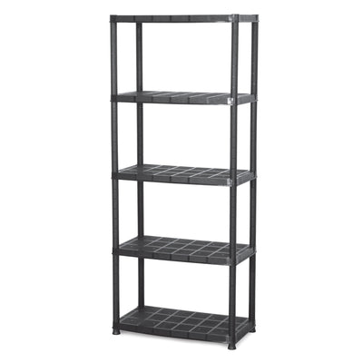 Ram Quality Products Platin 15 inch 5 Tier Plastic Storage Shelves (For Parts)