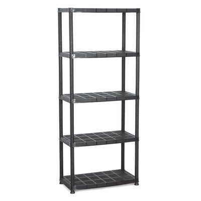 Ram Quality Products Platin 15 inch 5 Tier Plastic Storage Shelves (For Parts)