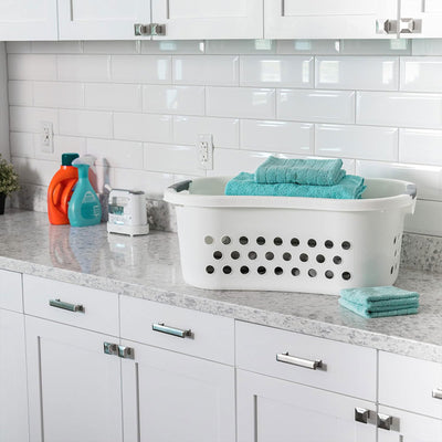 IRIS Comfort Carry White Plastic Lightweight Laundry Basket Pack of 3 (Open Box) - VMInnovations