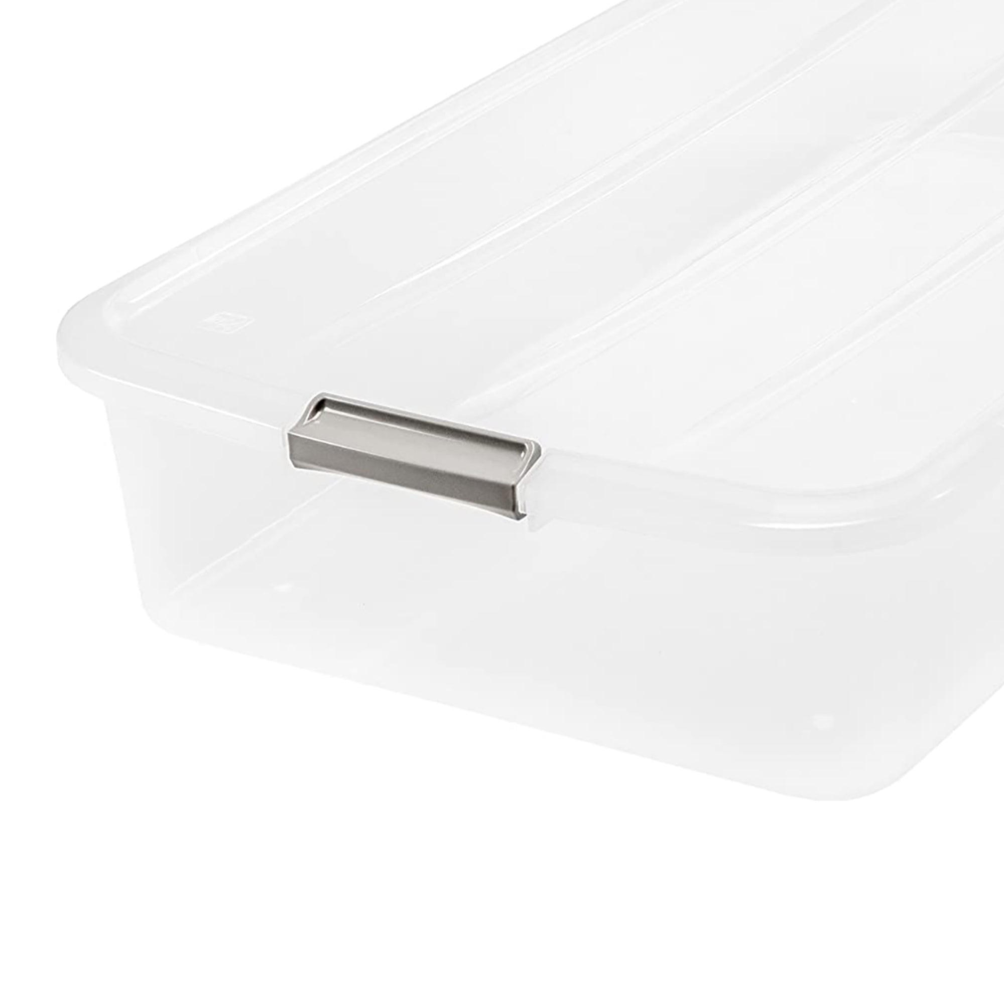 IRIS USA 50 Q Clear Plastic Underbed Latched Stack Storage Container Box (Used)