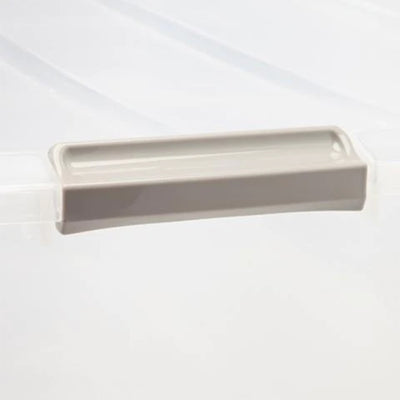 IRIS USA 50 Q Clear Plastic Underbed Latched Stack Storage Container Box (Used)