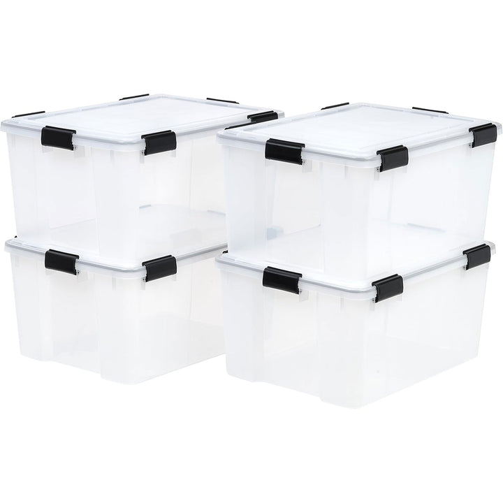 IRIS USA 110559 62.8 Quart Weathertight Plastic Storage Box, Clear (Open Box)