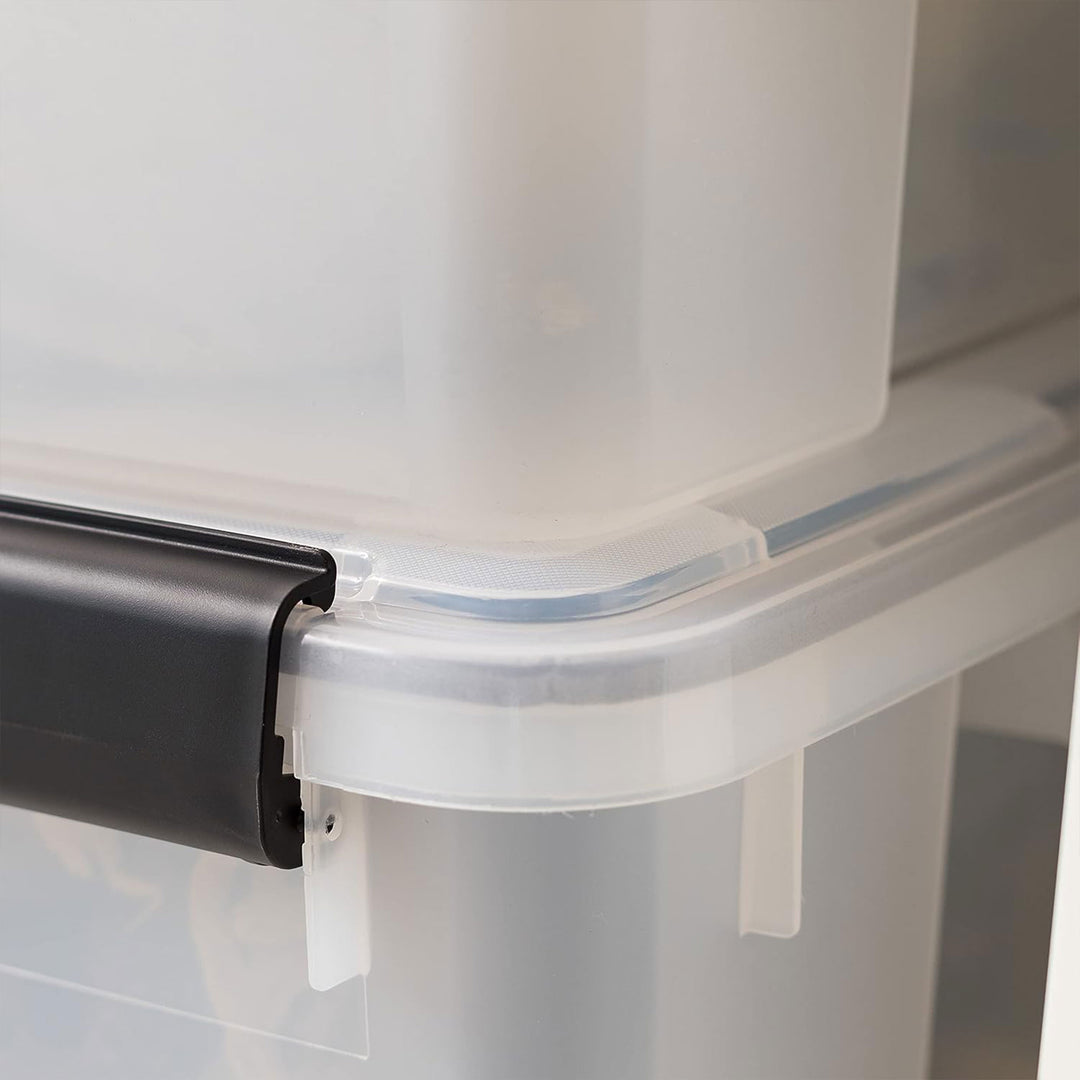 IRIS USA 110559 62.8 Quart Weathertight Plastic Storage Box, Clear (Open Box) - VMInnovations