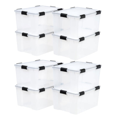 IRIS USA 110559 62.8 Quart Weathertight Plastic Storage Box, Clear (Open Box)