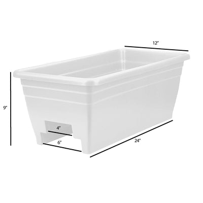 HC Companies Deck Rail Box Planter w/ Wakefield HERO Organic Garden Compost