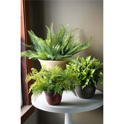 HC Companies 13" Width Sierra Planter Nordic Bronze Plastic Planter (Open Box) - VMInnovations