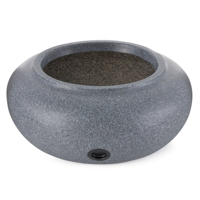 HC Companies 21" Decorative Plastic Outdoor Garden Hose Storage Pot, Granite - VMInnovations