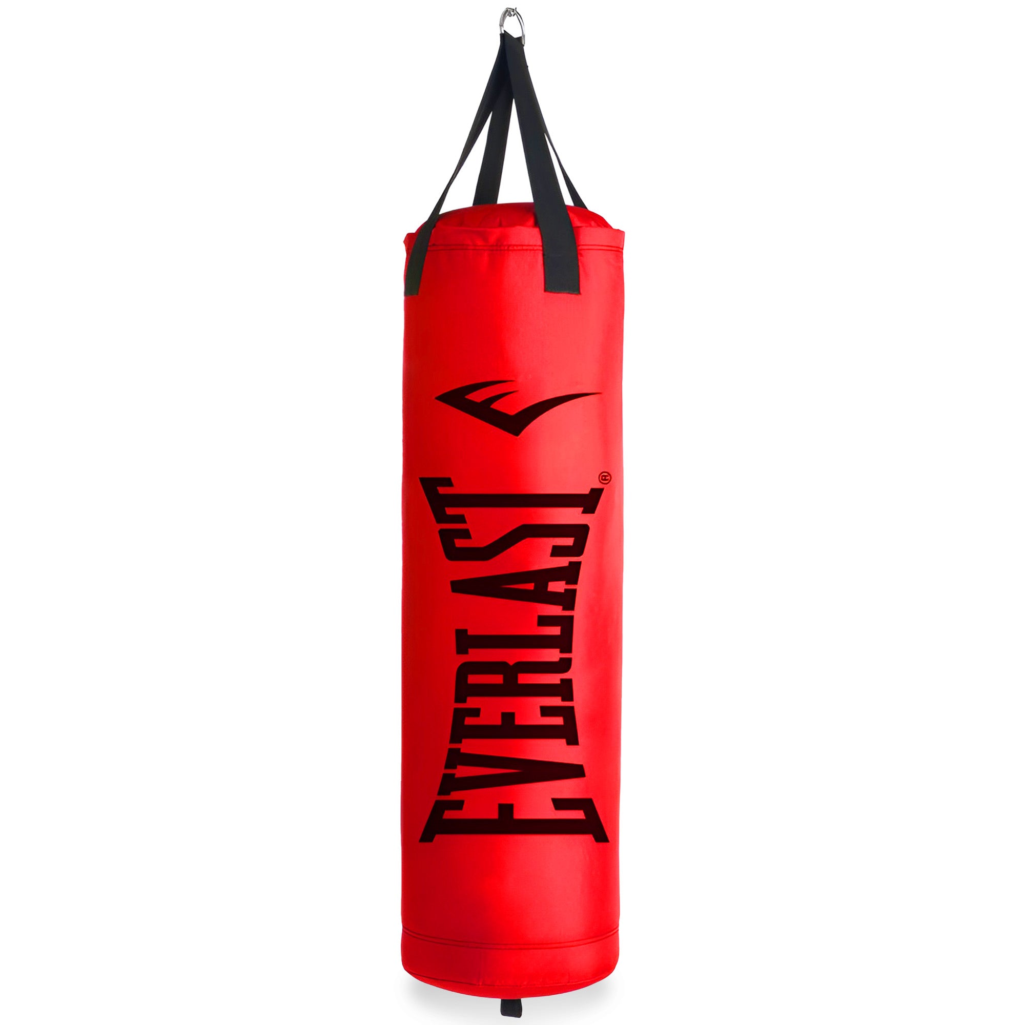 Everlast 80 LB Hanging Nevatear Polycanvas Kickboxing Punching Bag, Red (Used) - VMInnovations