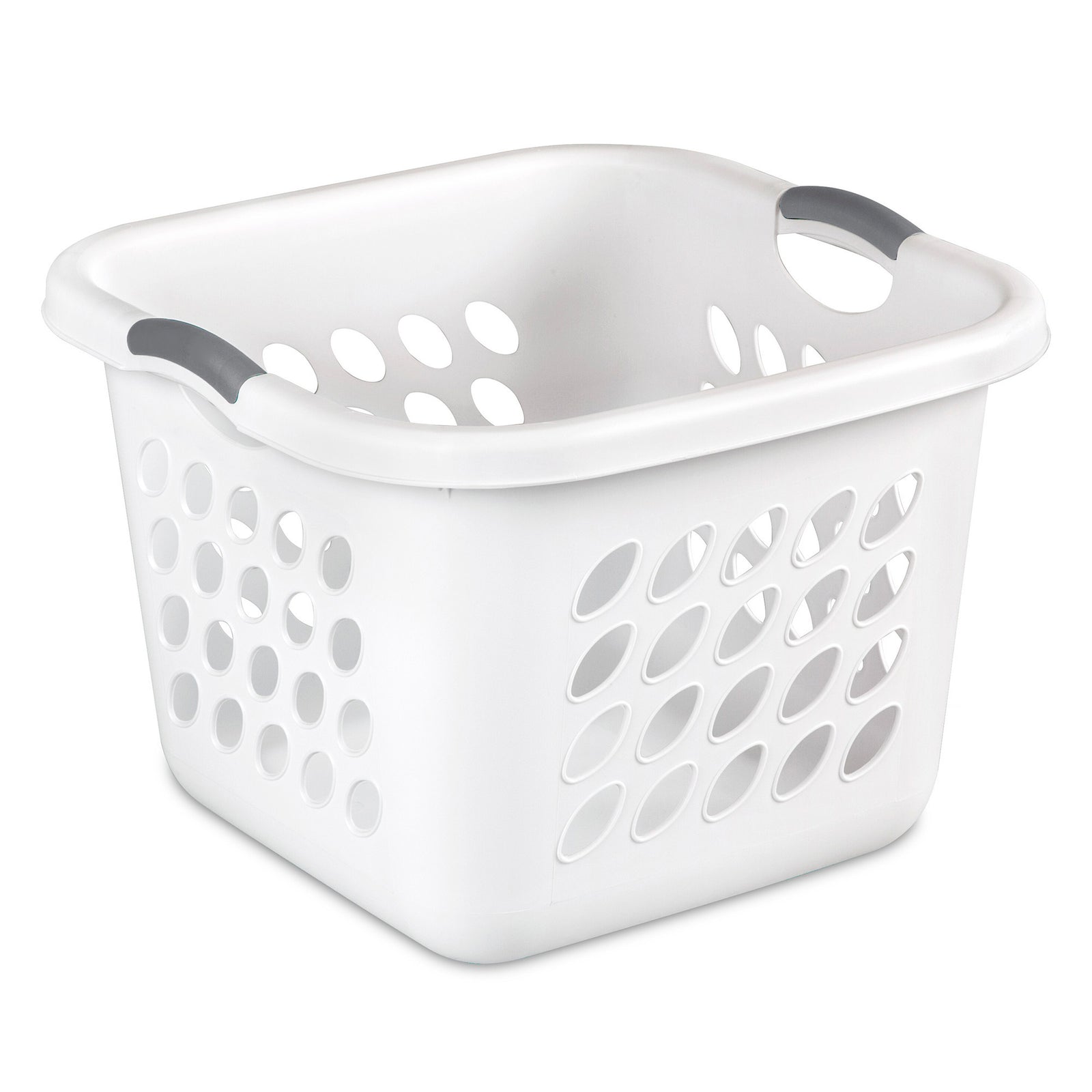 Sterilite Ultra Square Laundry Basket, 1.5 Bushel Clothes Hamper, White, 12 Pack - VMInnovations