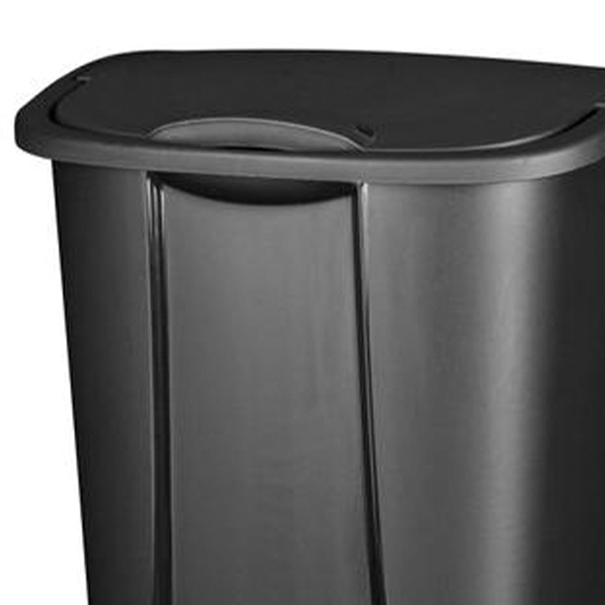 Sterilite 11 Gallon SwingTop Clean Black Wastebasket Trash Can, Black (12 Pack)
