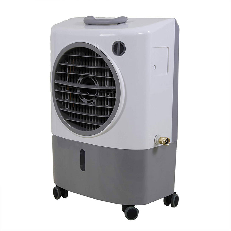 Hessaire MC18M Outdoor Portable 500 Sq Ft Evaporative Cooler Humidifier, White