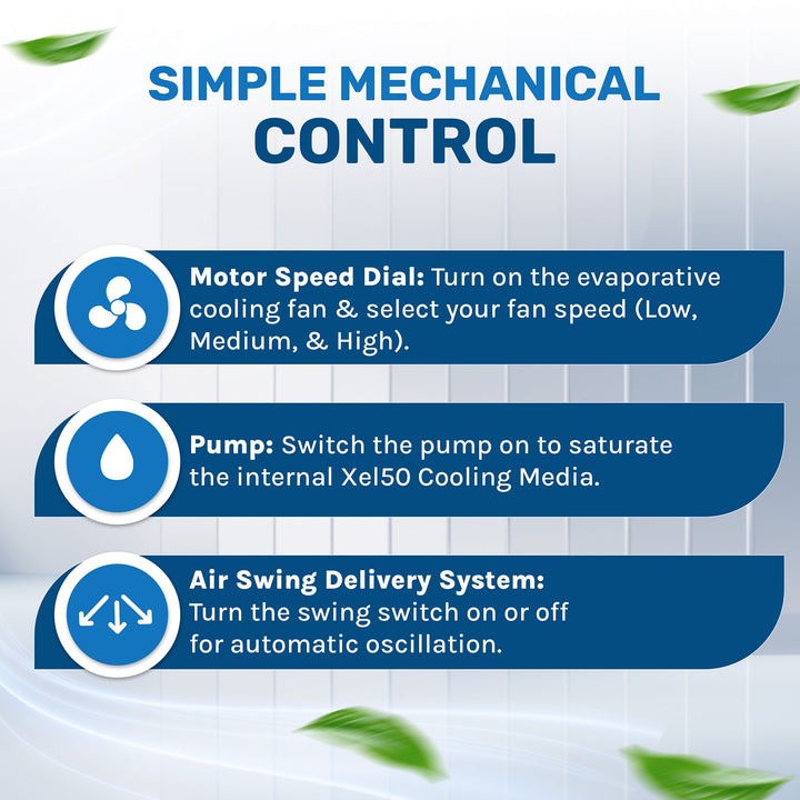 Hessaire MC61M Portable 1,600 Sq Ft Evaporative Swamp Air Cooler (Open Box)