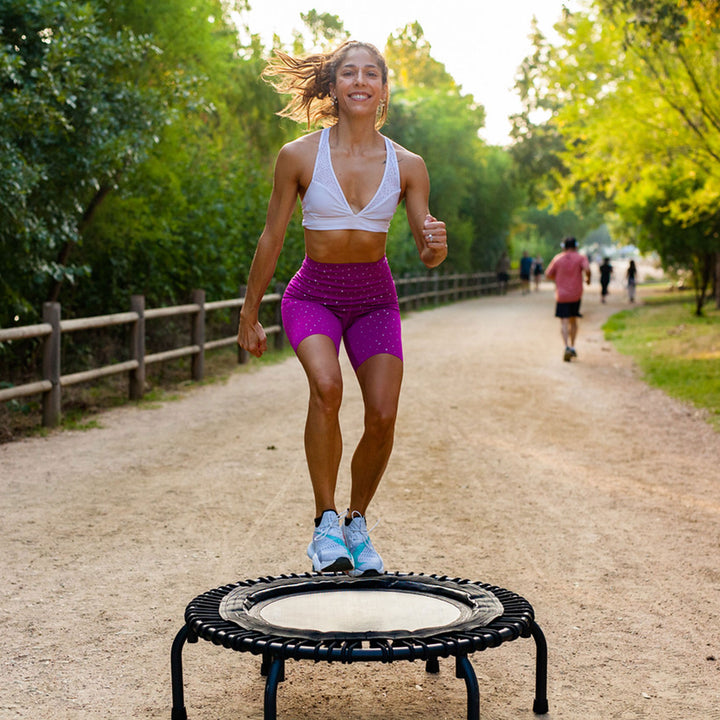 JumpSport 220 Rebounder Mini Trampoline for Home Cardio Fitness, Black (Used)