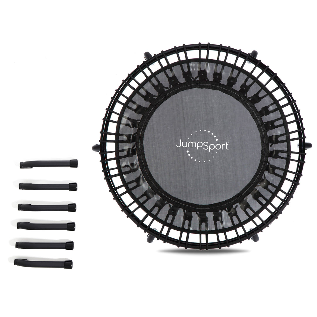 JumpSport 220 Rebounder Mini Trampoline for Home Cardio Fitness, Black (Used)