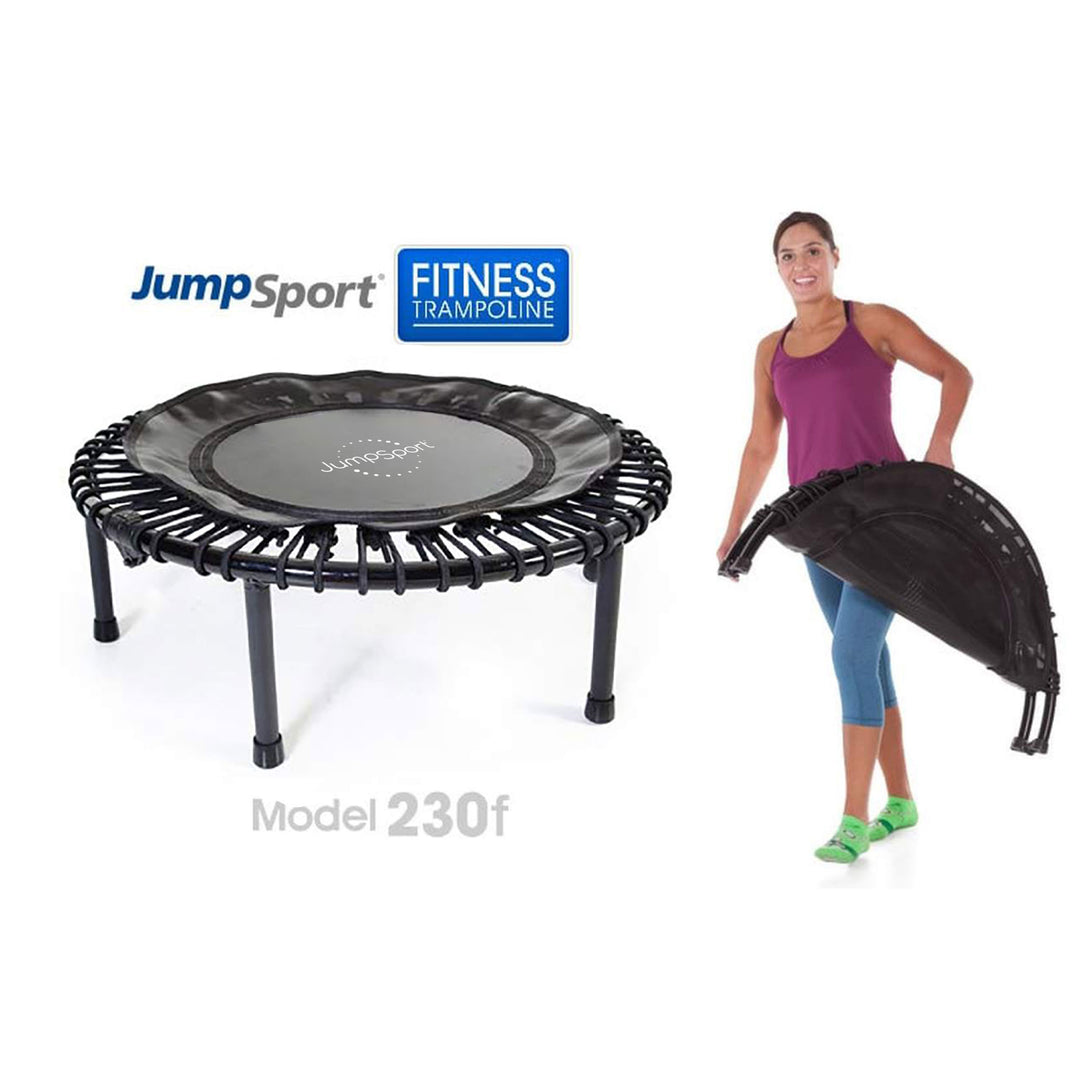 JumpSport 230F Folding Fitness Rebounder Trampoline for In Home Cardio Fitness - VMInnovations