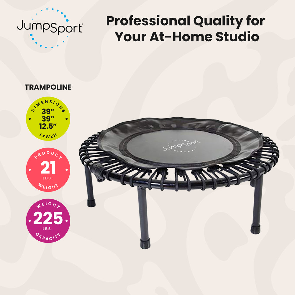 JumpSport 230F Folding Fitness Rebounder Trampoline for In Home Cardio Fitness - VMInnovations