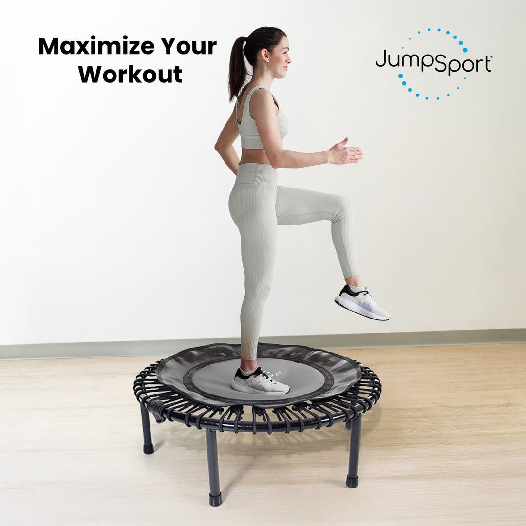 JumpSport 230F Folding Fitness Rebounder Trampoline for In Home Cardio Fitness - VMInnovations