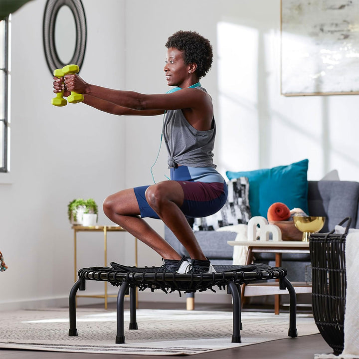 JumpSport 250 In Home Cardio Rebounder Mini Trampoline, Black (For Parts)